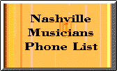 Musician's Phone List